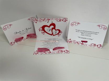 Invitatie nunta BSIN082 cu fundita