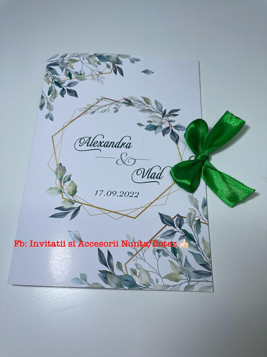Invitatie nunta BSIN21 cu fundita