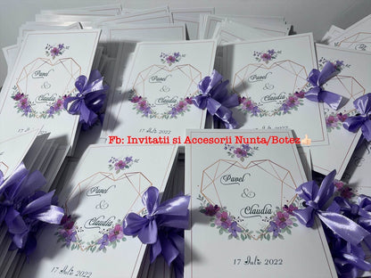 Invitatie nunta BSIN047 cu fundita