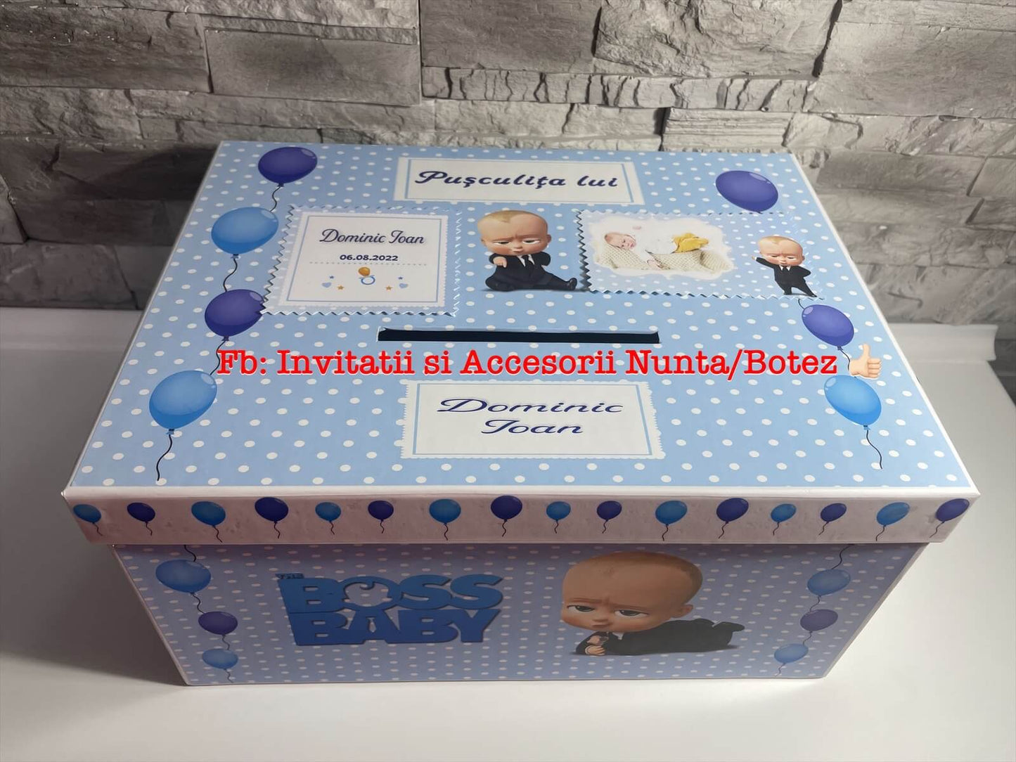 Cutie plicuri de bani botez Baby Boss 01