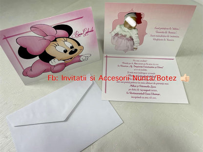 Invitatie botez BSIB005 - Baby Minnie Mouse