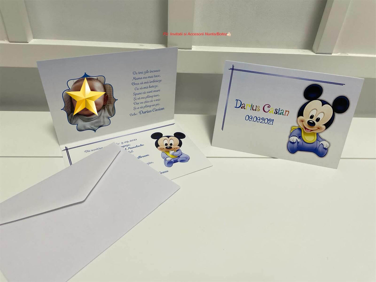 Invitatie botez BSIB16 Baby Mickey Mouse