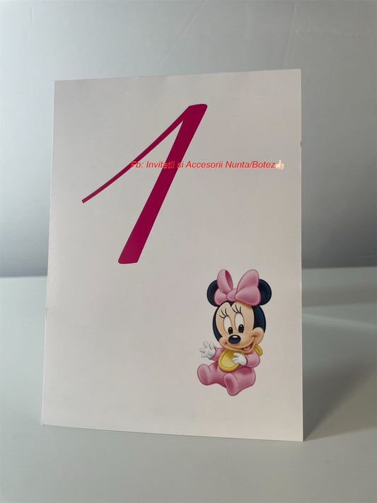 Numar de masa botez BSNB10 - Baby Minnie Mouse