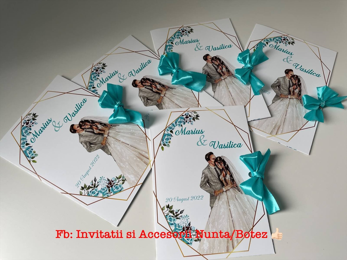Invitatie nunta BSIN69 cu fundita