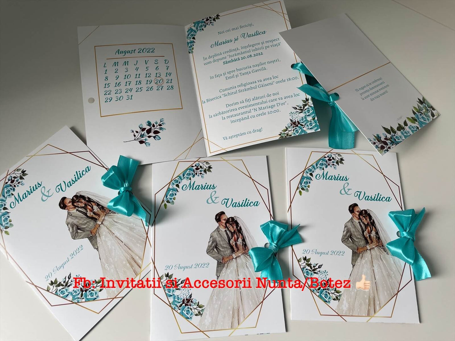 Invitatie nunta BSIN69 cu fundita