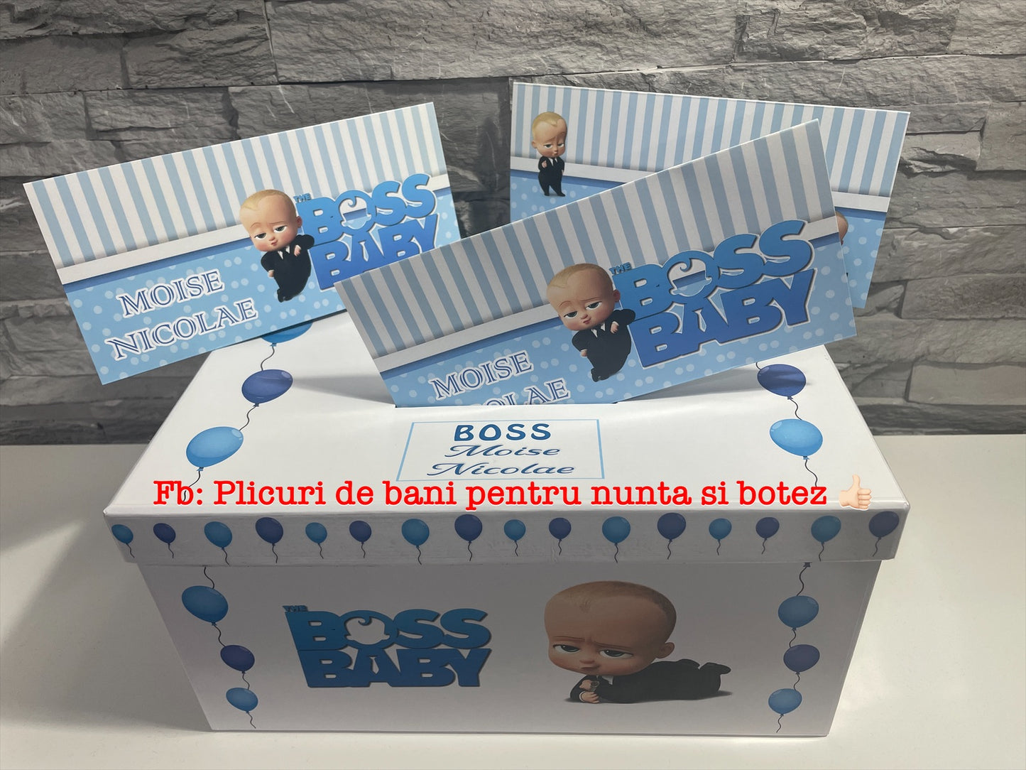 Cutie plicuri de bani botez Baby Boss 02