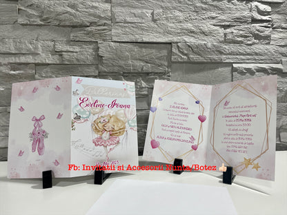 Invitatie botez BSIB034 - Balerina
