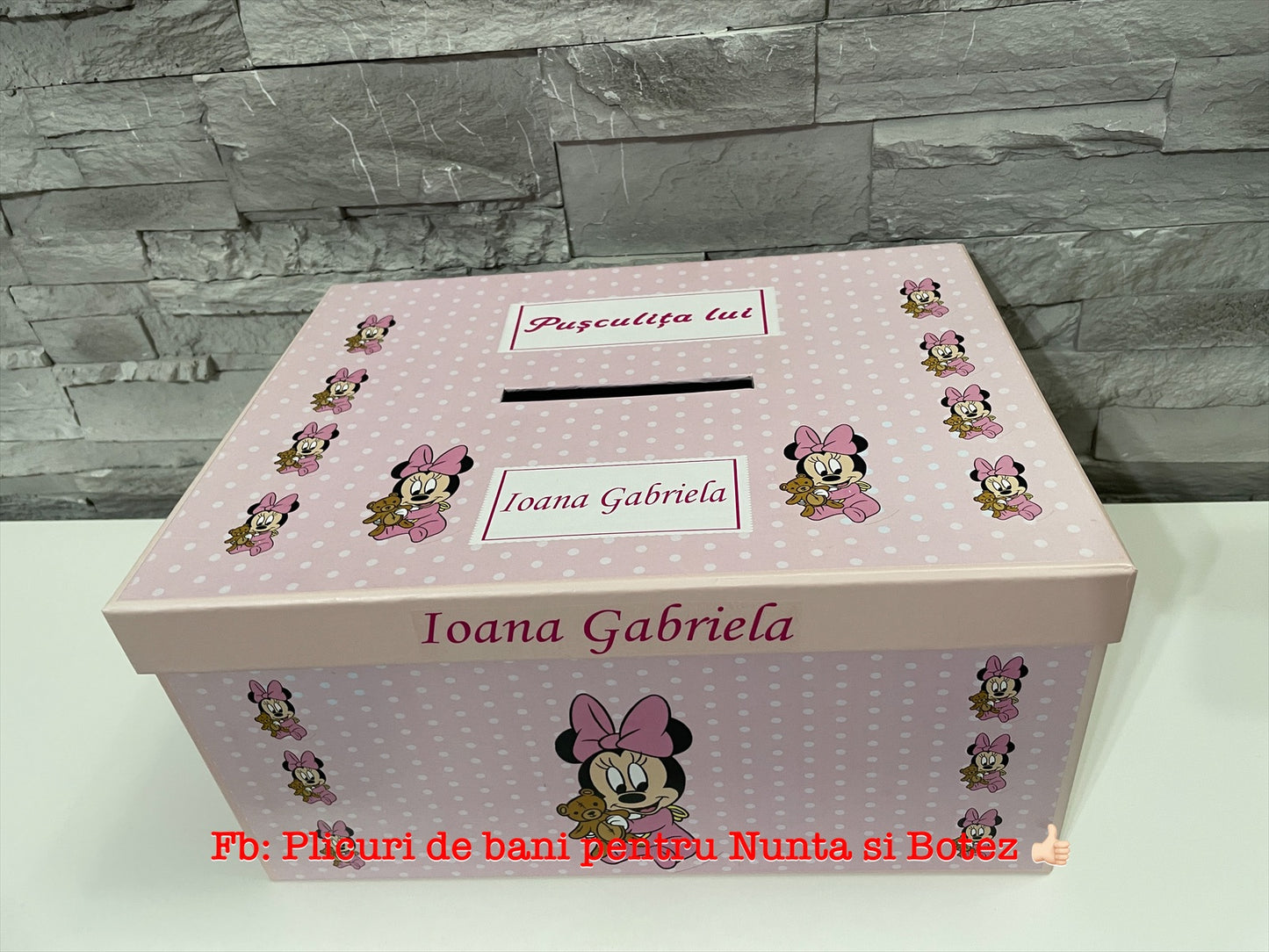 Cutie plicuri de bani botez Minnie Mouse 02
