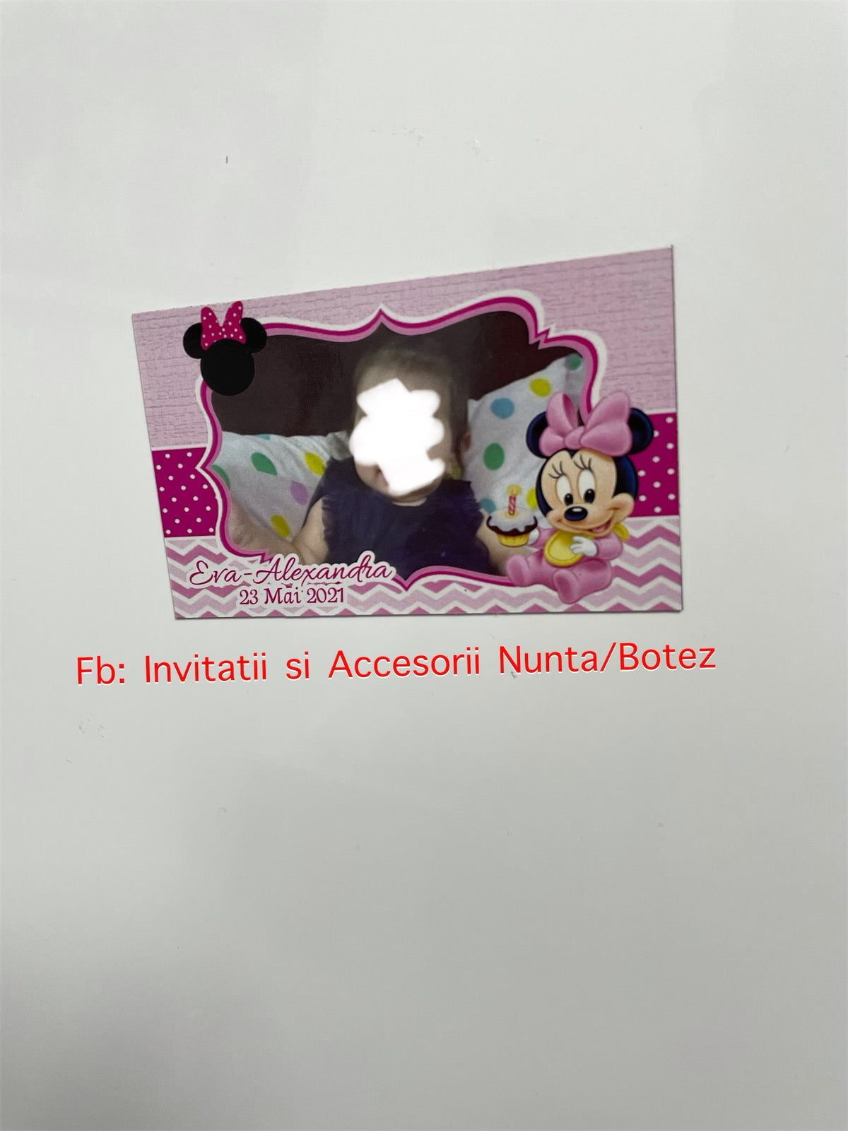 Marturie botez fetita 06 magnet de frigider