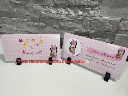 Plic de bani botez BSPB064 - Baby Minnie Mouse