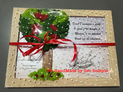 Tablou personalizat cu licheni - medic pediatru format A4