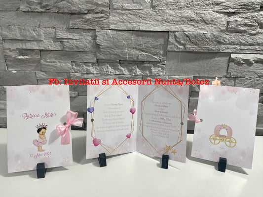 Invitatie botez BSIB23 cu fundita