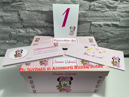 Cutie plicuri de bani botez Minnie Mouse 02