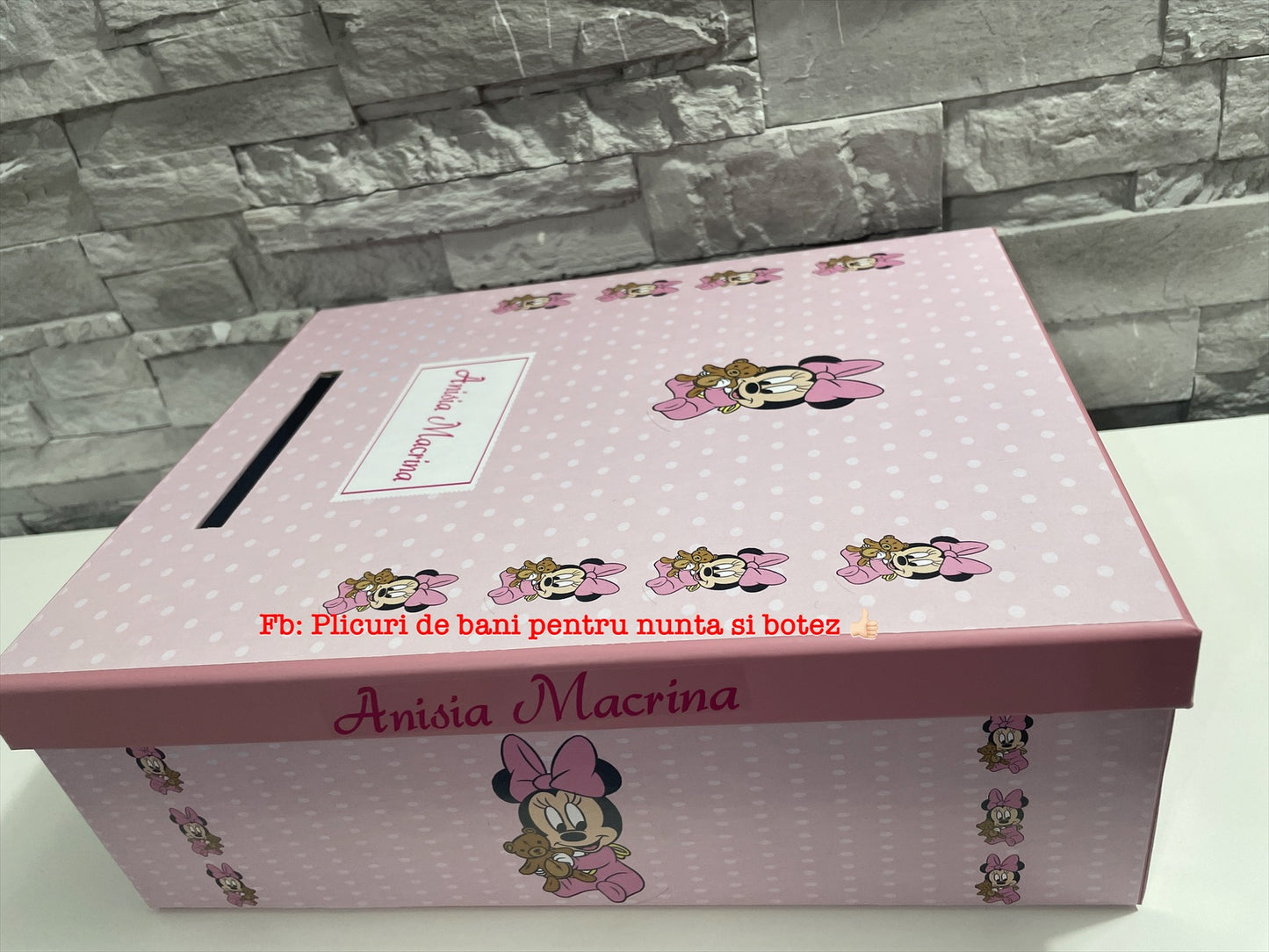 Cutie plicuri de bani botez Minnie Mouse 02