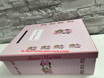 Cutie plicuri de bani botez Minnie Mouse 02