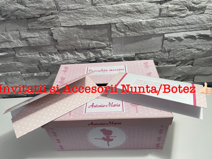Cutie plicuri de bani botez Mica balerina 01