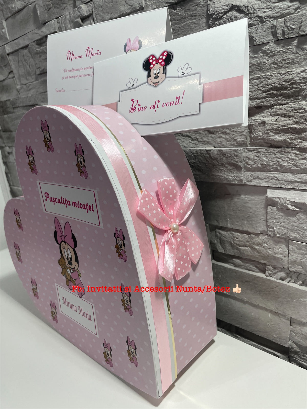 Cutie plicuri de bani botez - inima 01