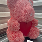 Ursulet 3D din trandafiri de spuma de 38 cm