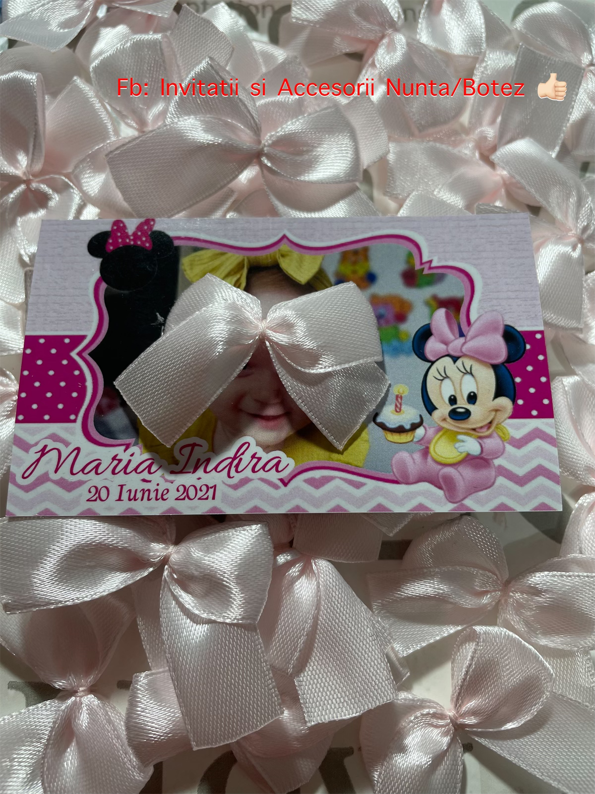 Marturie botez fetita 06 magnet de frigider