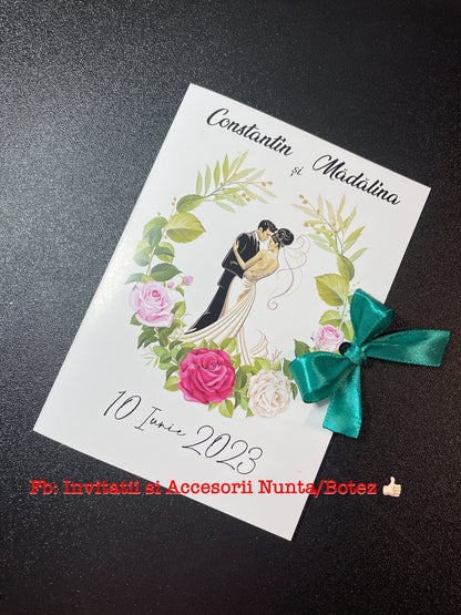 Invitatie nunta BSIN083 cu fundita