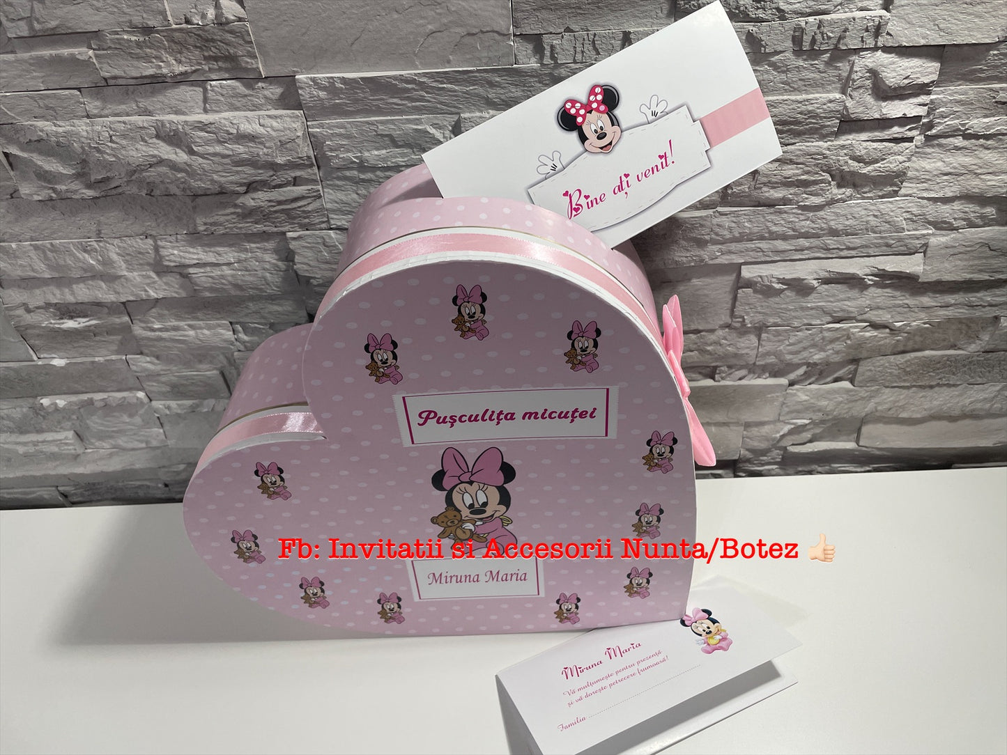 Cutie plicuri de bani botez - inima 01