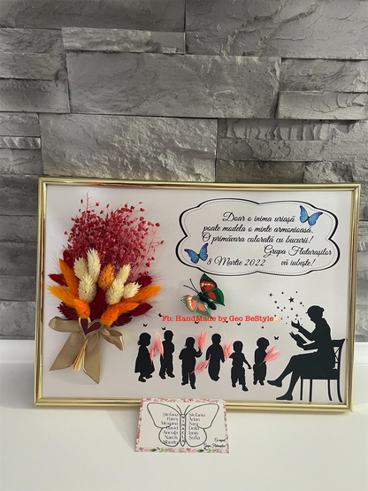 Tablou cu buchet din flori uscate  01