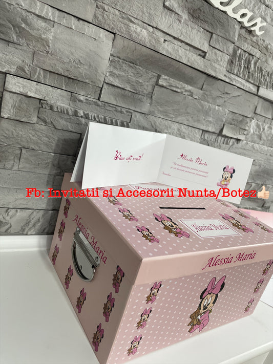 Cutie plicuri de bani botez Minnie Mouse 02