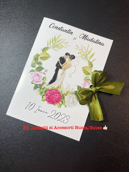 Invitatie nunta BSIN083 cu fundita