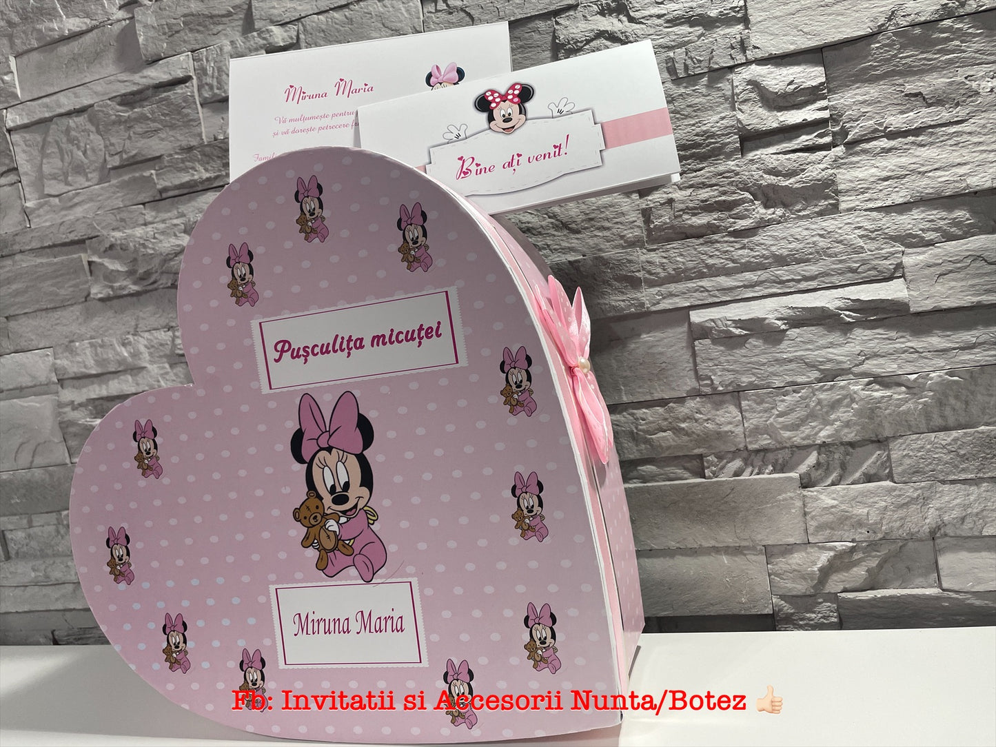 Cutie plicuri de bani botez - inima 01