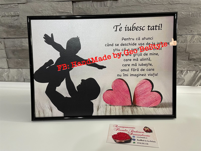 Tablou personalizat cu mesaj pentru persoanele dragi, A4