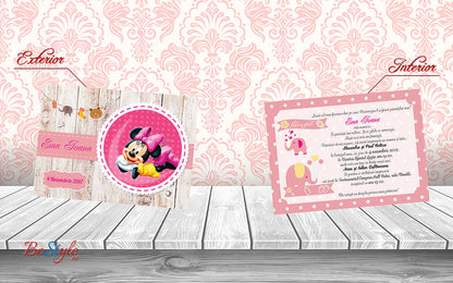 Invitatie botez BSIB004 - Minnie Mouse