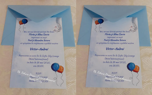 Invitatie botez BSIB006 - baloane