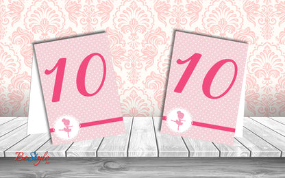 Numar de masa botez BSNB016 - Balerina