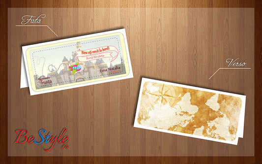 Plic de bani botez BSPB014 - Travel