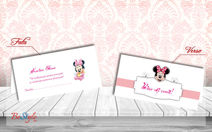 Plic de bani botez BSPB042 - Baby Minnie Mouse